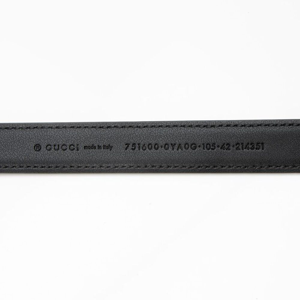 Gucci Leather Logo Thin Belt - Size 42 / 105 - Picture 3 of 4
